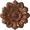 Ekena Millwork Emery Leaf Ceiling Medallion, Hand-Painted Polished Copper, 7 5/8"OD x 1"P CM07EMPOS - alternate 1